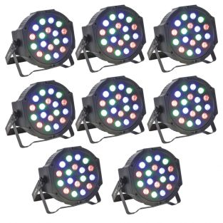 Oświetlenie imprezowe 8x Party-par181 sterowane DMX Led PAR