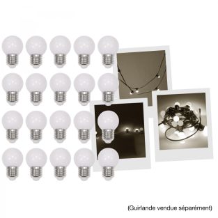 Mac Mah 20 ciepłych białych diod LED, oświetlenie imprezowe, oprawka E27