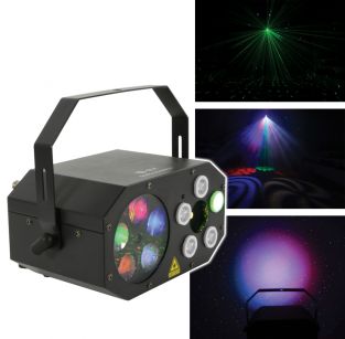 Qtx Gobo Starwash 3 w 1 efekt świetlny z wieloma funkcjami i pilotem