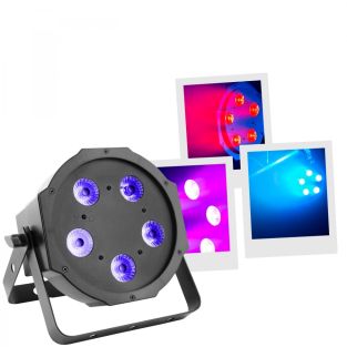 BoomTone DJ FlatPAR 5x5W 4-w-1 płaski reflektor LED RGB-UV