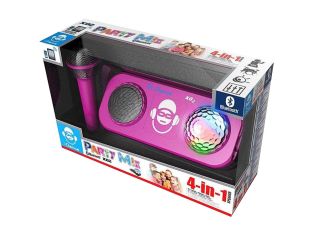 iDance Audio XD2PK różowy głośnik karaoke z oświetleniem i mikrofonem